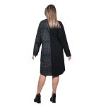 Platinum Φόρεμα Μαύρο Γυναικείο Κοντό Με Γεωμετρικά Free Size All Day - MO-2044-WBL - Image 3