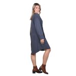 Platinum Φόρεμα Γκρι Γυναικείο Με Εκρού Γεωμετρικά" All Day Free Size - MO-2044-GRZ - Image 3