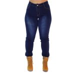 Gomore Παντελόνι Μπλε Γυναικείο Jean Με Εξώγαζα Casual Ελαστικό Έως XΧΧL- 13521 - Image 4