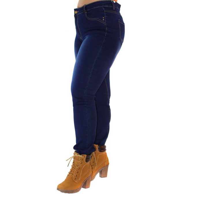 Gomore Παντελόνι Μπλε Γυναικείο Jean Με Εξώγαζα Casual Ελαστικό Έως XΧΧL- 13521 - Image 5