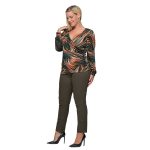 Gomore Παντελόνι Χακί Γυναικείο Jean Casual Ελαστικό ΧΧL- 13535-G-XXL - Image 3