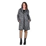 Gomore Hμίπαλτο Γκρι Με Μαύρα Σχέδια Γυναικείο Με Κουμπιά All Day Free Size - 22627