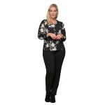 Gomore Παντελόνι Μαύρο Γυναικείο Κλασικό Ελαστικό Deluxe All Day - GM-24833-ΒC