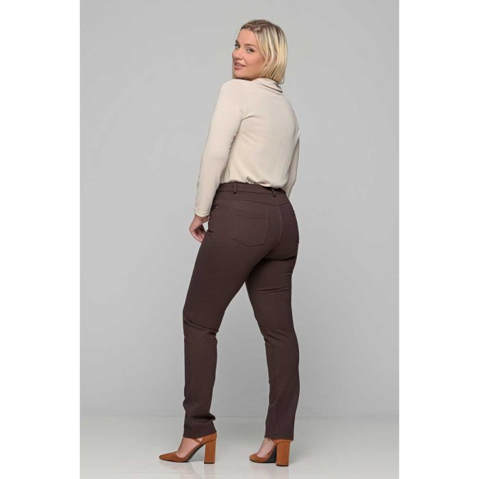 Gomore Παντελόνι Καφέ Deluxe Γυναικείο Ελαστικό All Day XXXL- 24833-ΒR - Image 3