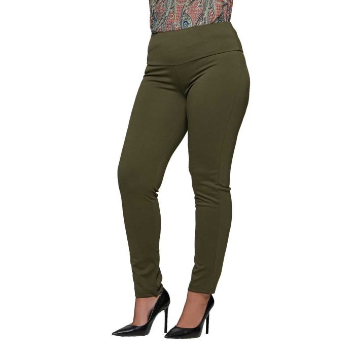 Gomore Παντελόνι Χακί Γυναικείο Ελαστικό Με Μπάσκα Και Λάστιχο XXL All Day - 24846-HA - Image 3