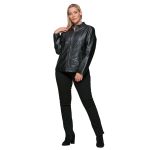 Gomore Παντελόνι Μαύρο Γυναικείο Jean Casual Ελαστικό Έως Plus Size All Day - 33502