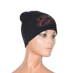 Fairyland Σκούφος Μαύρος Πλεκτός Casual Με Σχέδιο Τύπωμα Free Size - FM-0050 - Image 2