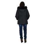 Gomore Μπουφάν Μαύρο Γυναικείο Με Κουκούλα Casual All Day - GM-24405-B - Image 4