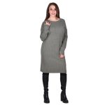 Gomore Φόρεμα Χακί Γυναικείο Μidi Πλεκτό Με Εσάρπα Σε Ίσια Γραμμή All Day - GM-33751-GR