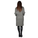 Gomore Φόρεμα Χακί Γυναικείο Μidi Πλεκτό Με Εσάρπα Σε Ίσια Γραμμή All Day - GM-33751-GR - Image 3