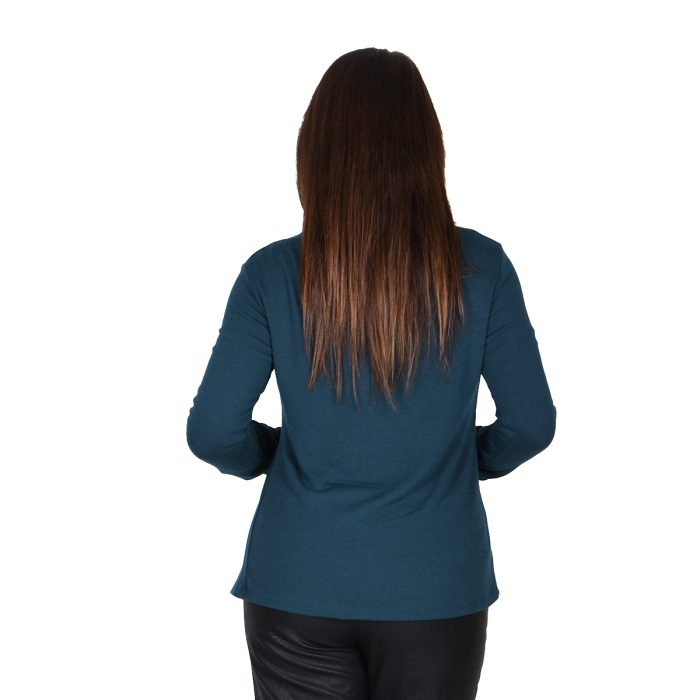 Platinum Γυναικεία Πετρόλ Μπλούζα Με Σχέδιο Casual All Day Free Size - IT-001-A-P - Image 3