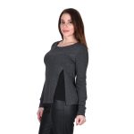 Platinum Γυναικεία Γκρι Μπλούζα Με Σχέδιο Casual All Day Free Size - IT-001-A-GR - Image 2