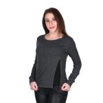 Platinum Γυναικεία Γκρι Μπλούζα Με Σχέδιο Casual All Day Free Size - IT-001-A-GR