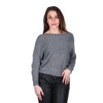 Platinum Μπλούζα Γκρι Γυναικεία Πλεκτή Με Χαμόγελο Casual Νεανική All Day - IT-0010-G