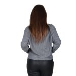 Platinum Μπλούζα Γκρι Γυναικεία Πλεκτή Με Χαμόγελο Casual Νεανική All Day - IT-0010-G - Image 2