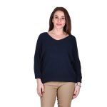 Platinum Μπλούζα Μπλε Γυναικεία Νεανική Με Ντεκολτέ Casual All Day Free Size - IT-100-BL