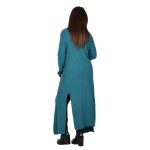 Platinum Ζακέτα Πετρόλ Γυναικεία Μακριά Casual Με Σκισίματα All Day Free Size - IT-10019 - Image 4