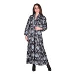 Platinum Φόρεμα Μαύρο Με Boho Σχέδια Γυναικείο Μακρύ Με Ντεκολτέ All Day Free Size - IT-128-KC-P