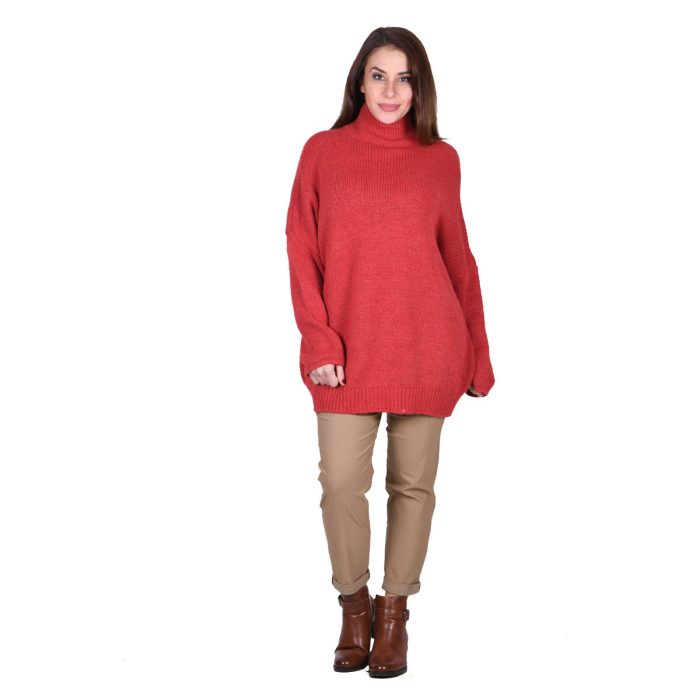 Platinum Πουλόβερ Εκάι Γυναικείο Φαρδύ Με Μακρύ Λαιμό Νεανικό Casual All Day - IT-148-R - Image 4