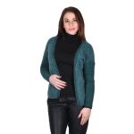 Platinum Ζακέτα Πετρόλ Γυναικεία Πλεκτή Casual All Day Free Size - IT-2855800