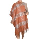 Platinum Εσάρπα Καμηλό Με Καρό Γυναικεία Χειμωνιάτικη Ζεστή Με Κρόσσια All Day - IT-5-HH-KA