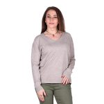 Platinum Μπλούζα Μόκα Γυναικεία Πλεκτή Λεπτή Με Ντεκολτέ Casual Free Size - IT-6020-MO - Image 3