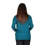 Platinum Μπλούζα Πετρόλ Γυναικεία Πλεκτή Λεπτή Με Ντεκολτέ Casual All Day Free Size - IT-6020-P - Image 3