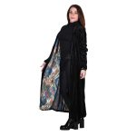 Platinum Παλτό Μαύρο Γυναικείο Βελουτέ Double Face Casual All Day Free Size - IT-68-GU-B - Image 2