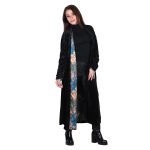 Platinum Παλτό Μαύρο Γυναικείο Βελουτέ Double Face Casual All Day Free Size - IT-68-GU-B - Image 3