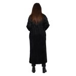 Platinum Παλτό Μαύρο Γυναικείο Βελουτέ Double Face Casual All Day Free Size - IT-68-GU-B - Image 4