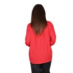 Platinum Πουκάμισο Κόκκινο Γυναικείο  Mακρυμάνικο Casual All Day Free Size - IT-9689 - Image 3