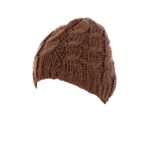 Platinum Σκούφος Καφέ Γυναικείος Πλεκτός Με Σχέδιο Kοτσίδες Free Size -PA-0902019