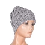 Platinum Σκούφος Γκρι Γυναικείος Πλεκτός Με Σχέδιο Kοτσίδες Free Size - PA-0902019-GR - Image 2