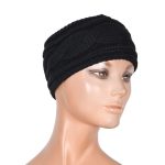 Platinum Κορδέλα Μαλλιών Μαύρη Γυναικεία Πλεκτή Free Size - ama-703-10-B - Image 2