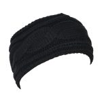 Platinum Κορδέλα Μαλλιών Μαύρη Γυναικεία Πλεκτή Free Size - ama-703-10-B