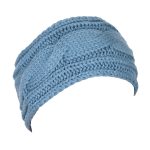 Platinum Κορδέλα Μαλλιών Γαλάζια Γυναικεία Πλεκτή Free Size - ama-703-10-GA