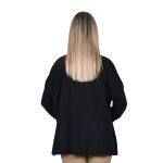 Platinum Μπλούζα Μαύρη Γυναικεία Πλεκτή Με Τσέπες Αll Day Free Size -20205-BC - Image 3