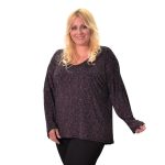 Gomore Μπλούζα Μώβ Με Floral Εμπριμέ Γυναικεία Αll Day - 24972-F