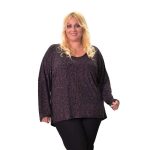 Gomore Μπλούζα Μώβ Με Floral Εμπριμέ Γυναικεία Αll Day - 24972-F - Image 2