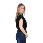 Fullah Sugah Μπλούζα Μαύρη Γυναικεία Νεανική Αμάνικη Casual Κοντή Πλεκτή All Day - 32300201 - Image 2