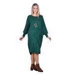 Gomore Φόρεμα Πράσινο Γυναικείο Μidi Φαρδύ Πλεκτό All Day Free Size - 33752-RP - Image 2