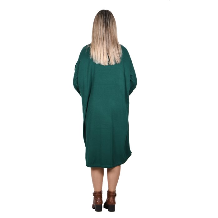 Gomore Φόρεμα Πράσινο Γυναικείο Μidi Φαρδύ Πλεκτό All Day Free Size - 33752-RP - Image 3