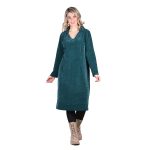 Gomore Φόρεμα Πράσινο Γυναικείο Μidi Καθημερινό Σε Ίσια Γραμμή - 34748-PR