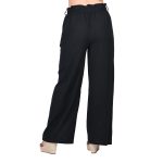 Platinum Παντελόνι Μαύρο Γυναικείο Καλοκαιρινό Φαρδύ Casual All Day Free Size - 72052-BC - Image 4