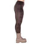 Platinum Κολάν Καφέ Γυναικείο Χειμωνιάτικο Βελουτέ All Day Free Size - AMAX- 722-01-KF - Image 3