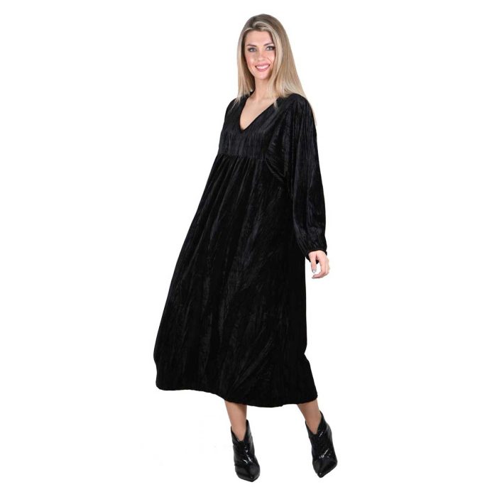 Platinum Φόρεμα Μαύρο Γυναικείο Velvet Μidi Ampir All Day Free Size - BB-10279 - Image 3