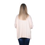 Platinum Μπλούζα Ροζ Nude Γυναικεία Μακρυμάνικη Πλεκτή Με Τσέπες Αll Day -20205-RZ - Image 3