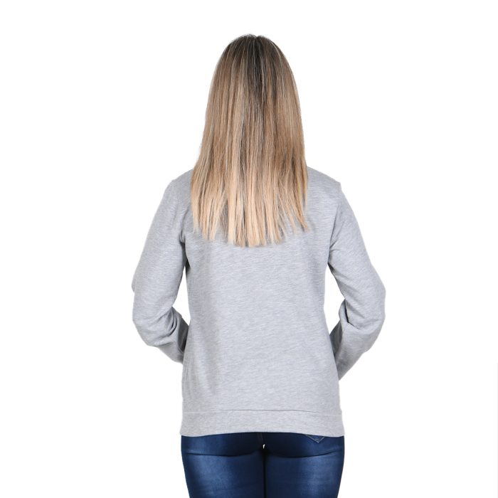 Fairyland Μπλούζα Γκρι Γυναικεία Νεανική Casual Μακρυμάνικη All Day Free Size - FM-363-RG - Image 3