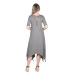 Fairyland Φόρεμα Γκρι Γυναικείο Κοντομάνικο Casual Με Νότες All Day - FM-5852-RG - Image 3