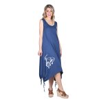 Fairyland Φόρεμα Μπλε Γυναικείο Αμάνικο Casual Με Νότες All Day - FM-6000-BL - Image 2